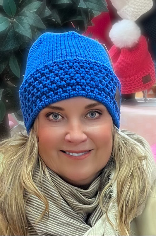 Head Huggers Chinese Blue Sea Moss Beanie – No Pom-Pom