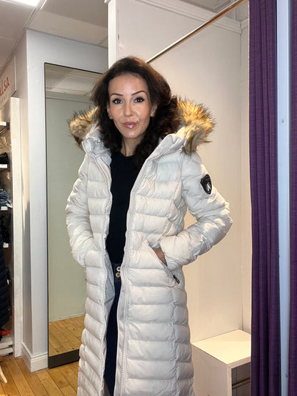 Fuji Faux Fur Hooded Longline Coat