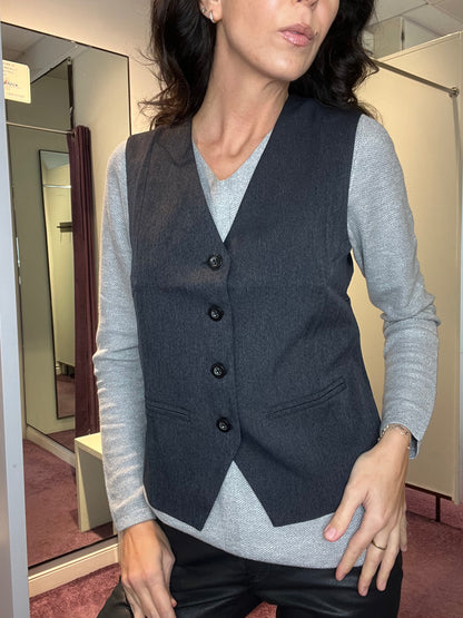 Classic Black Tailored Vest