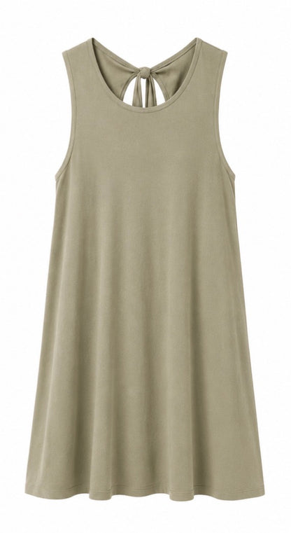 Sleeveless Tie-Back A-Line Dress