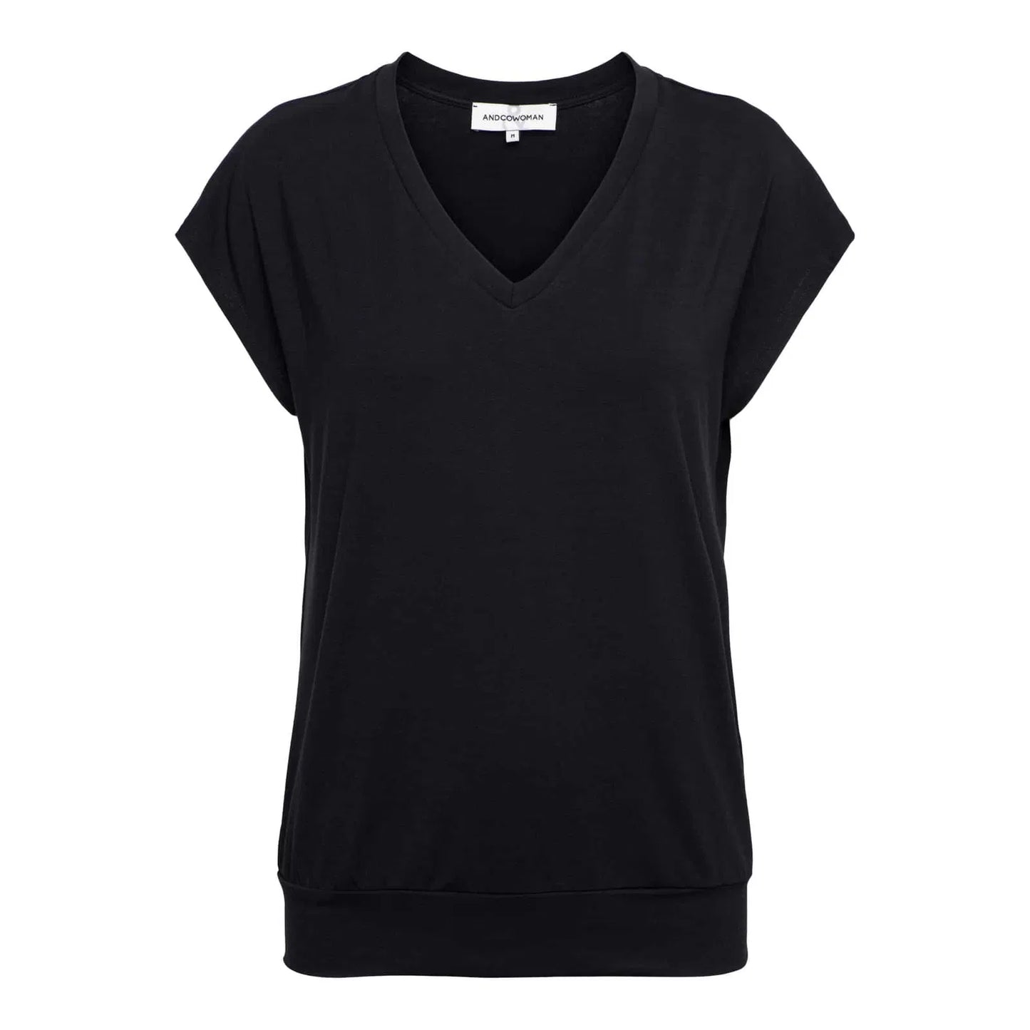 V-neck Jersey Top, Navy