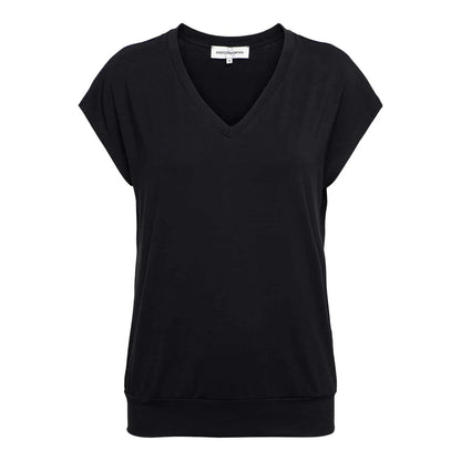 V-neck Jersey Top, Navy