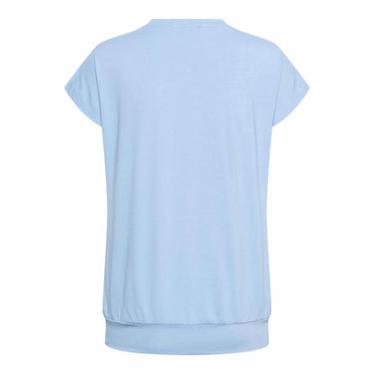 V-neck Jersey Top, Light Blue