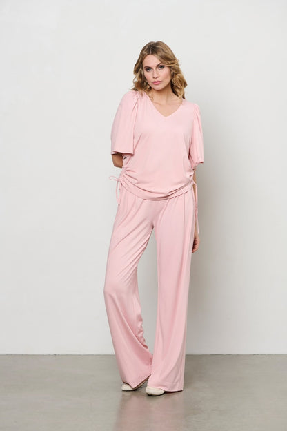 Soft Jersey Top with Drawstring Sides