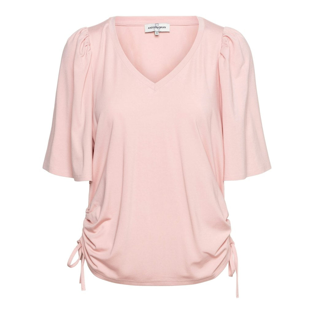 Soft Jersey Top with Drawstring Sides