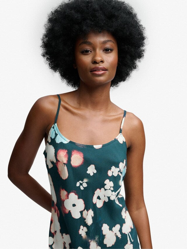Superdry  Printed Maxi Slip Dress, Green Floral Print