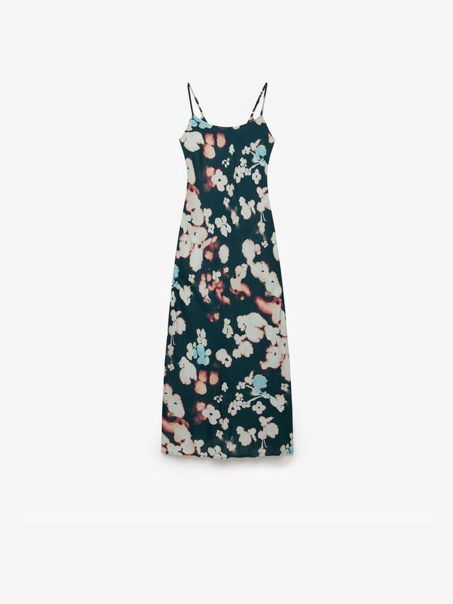 Superdry  Printed Maxi Slip Dress, Green Floral Print