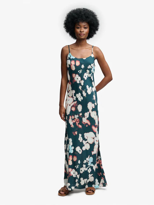 Superdry  Printed Maxi Slip Dress, Green Floral Print