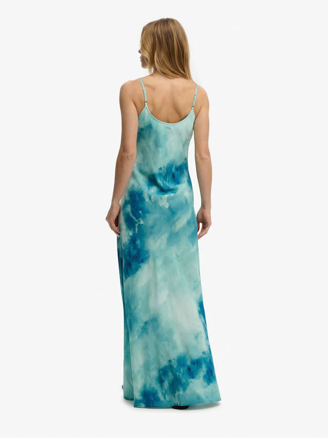 Superdry  Printed Maxi Slip Dress, Blue