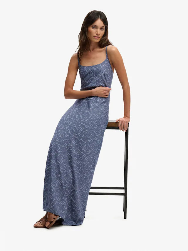 Superdry Printed Maxi Dress, Blue