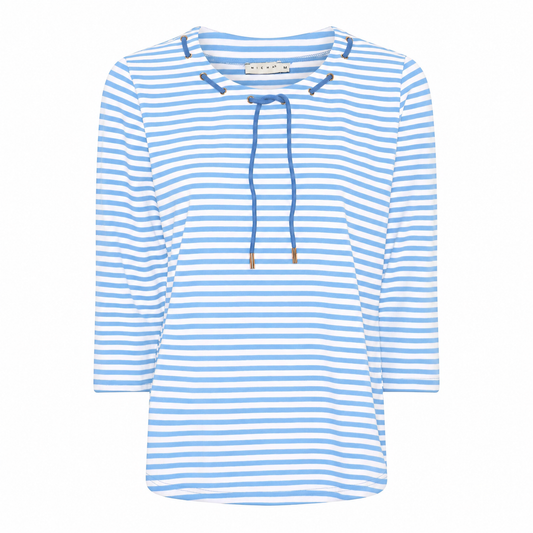 Stripe Top with Lace Detail