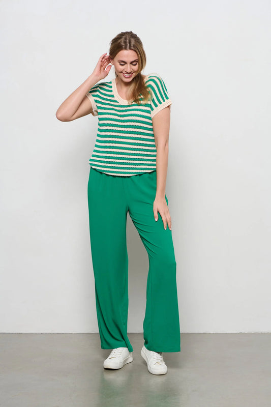 Bonita Striped Top, Green