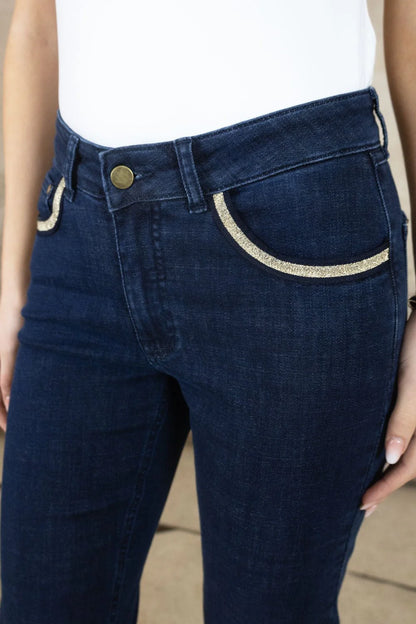 Trimmed Denim Short