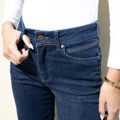 Cropped Wide Leg Jeans, Blue Wash