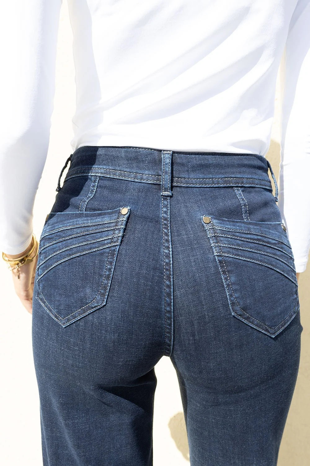Cropped Wide Leg Jeans, Blue Wash