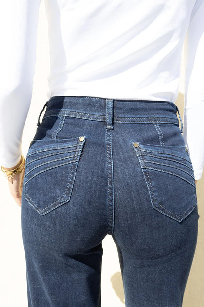 Cropped Wide Leg Jeans, Blue Wash