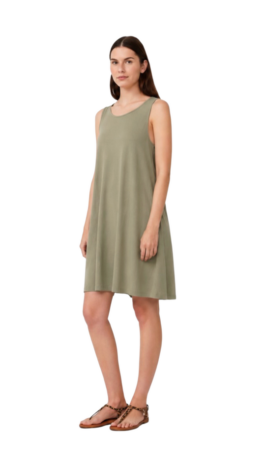 Sleeveless Tie-Back A-Line Dress
