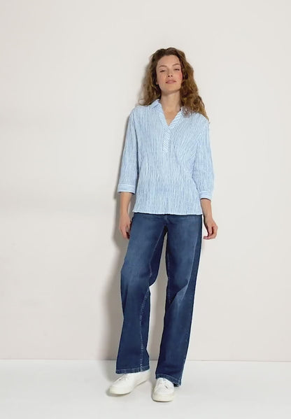 Striped Seersucker Blouse