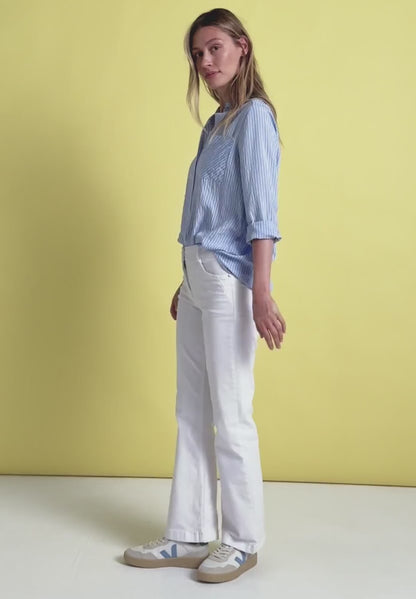 White Bootcut Jeans
