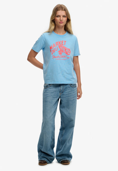 Superdry Graphic Print T-Shirt, Blue