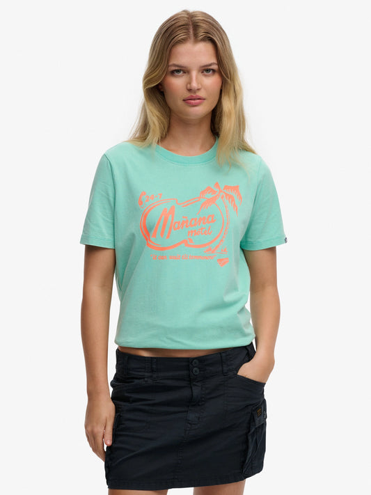Superdry Graphic Print T-Shirt, Mint Green