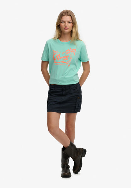 Superdry Graphic Print T-Shirt, Mint Green