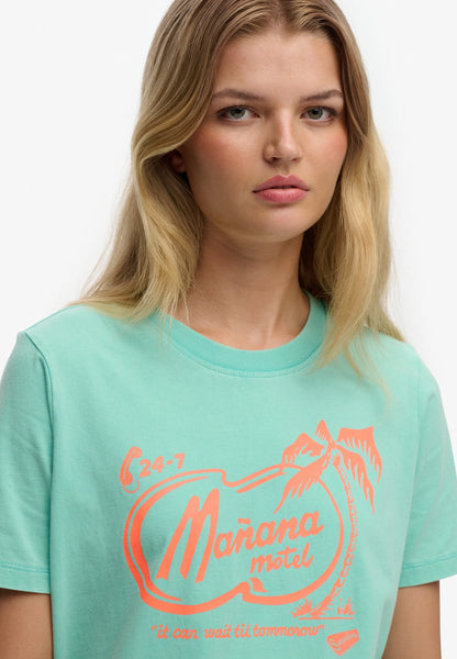Superdry Graphic Print T-Shirt, Mint Green