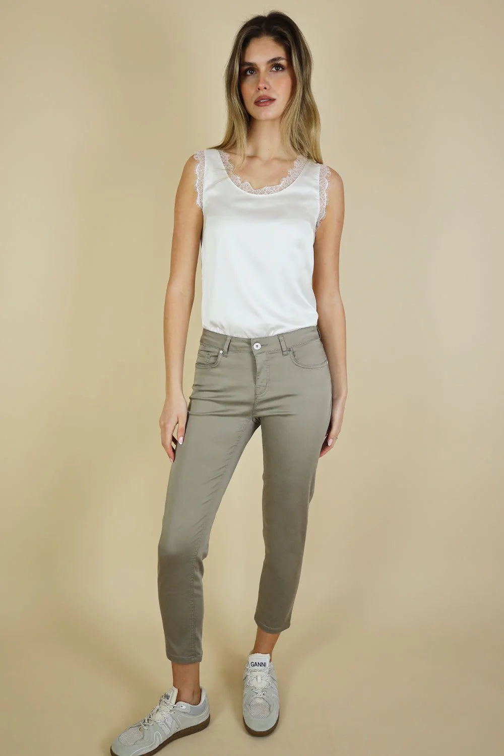 Unity 3/4 Tencel Trouser - 25" Leg, Dark Taupe