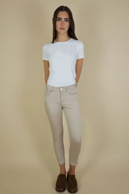 Unity 3/4 Tencel Trouser - 25" Leg, Taupe