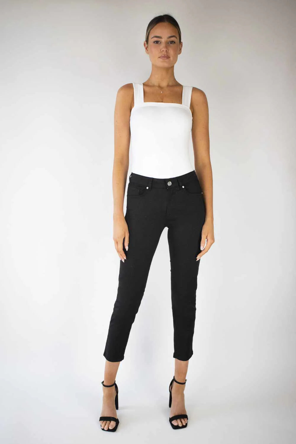 Unity 3/4 Tencel Trouser - 25" Leg, Black