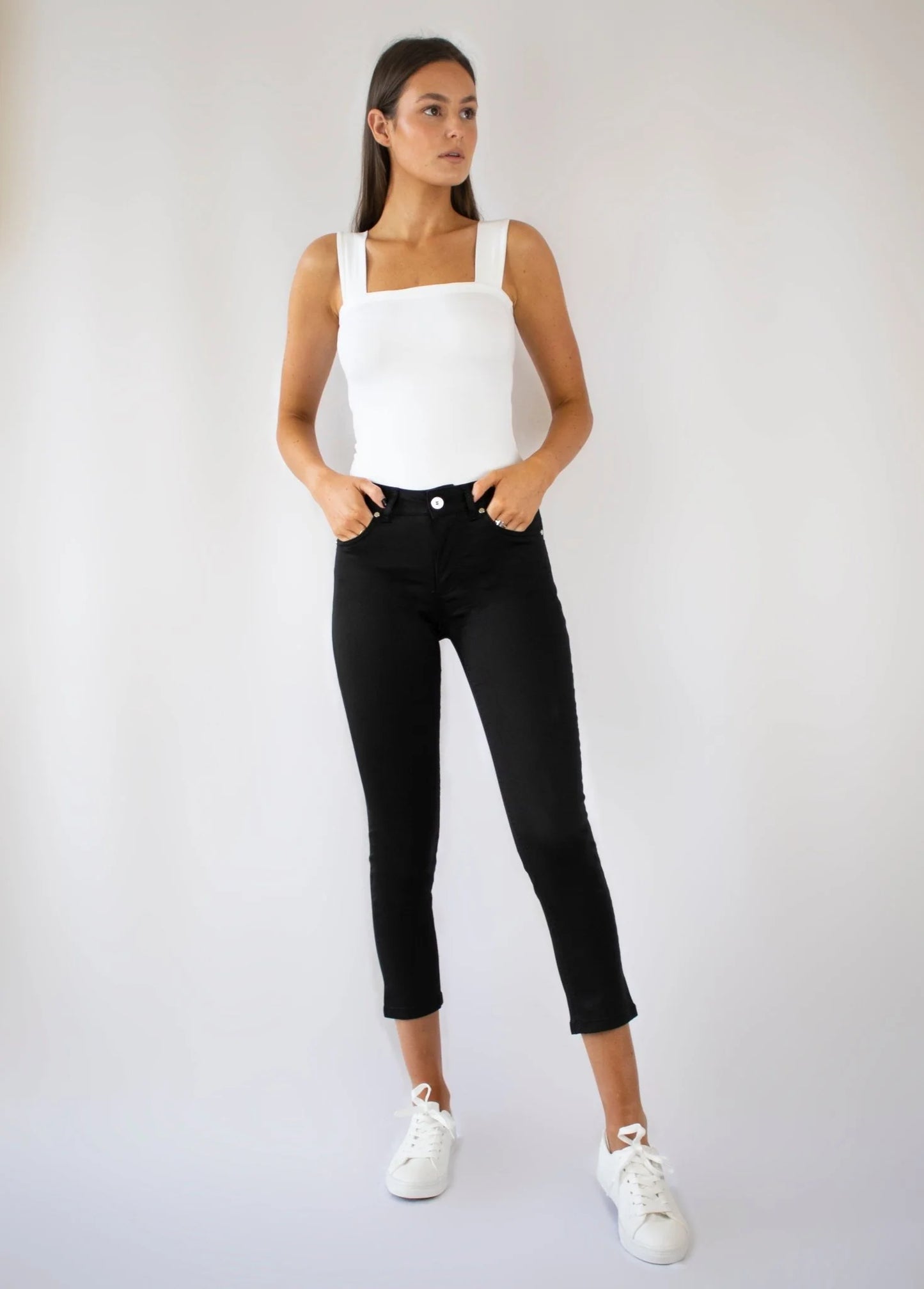 Unity 3/4 Tencel Trouser - 25" Leg, Black
