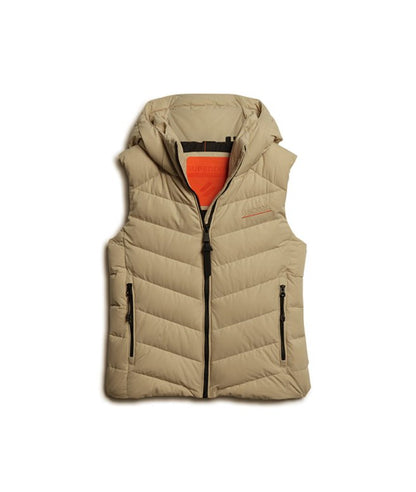 Hooded Microfibre Padded Gilet