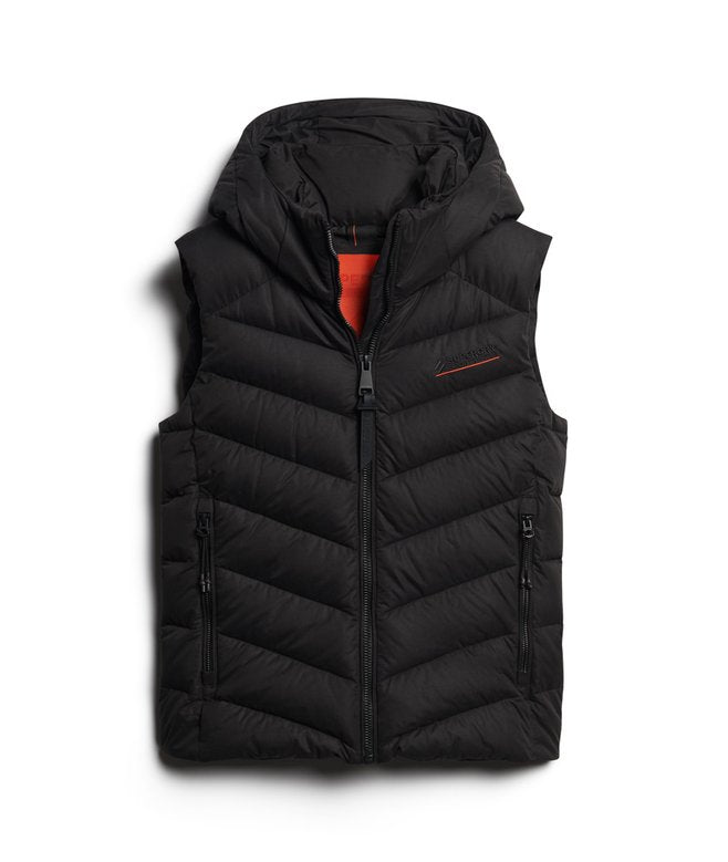 Hooded Microfibre Padded Gilet