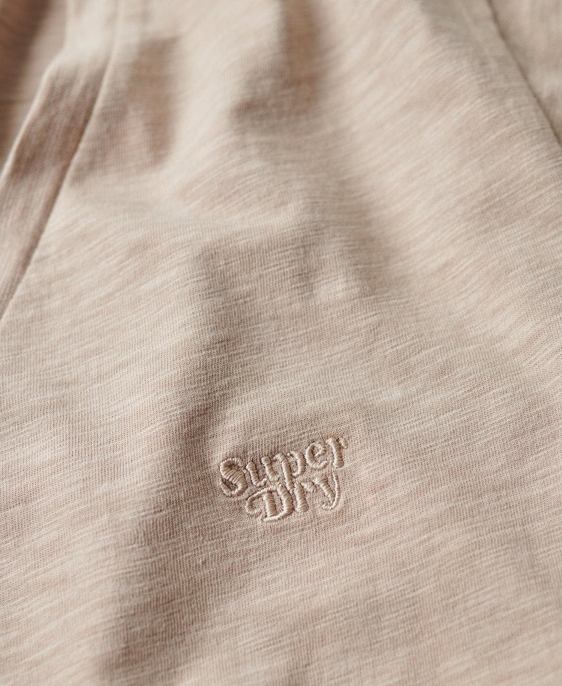 Slub V-Neck T-Shirt,  Taupe