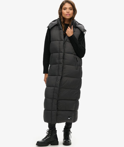 Hooded Ripstop Longline Gilet