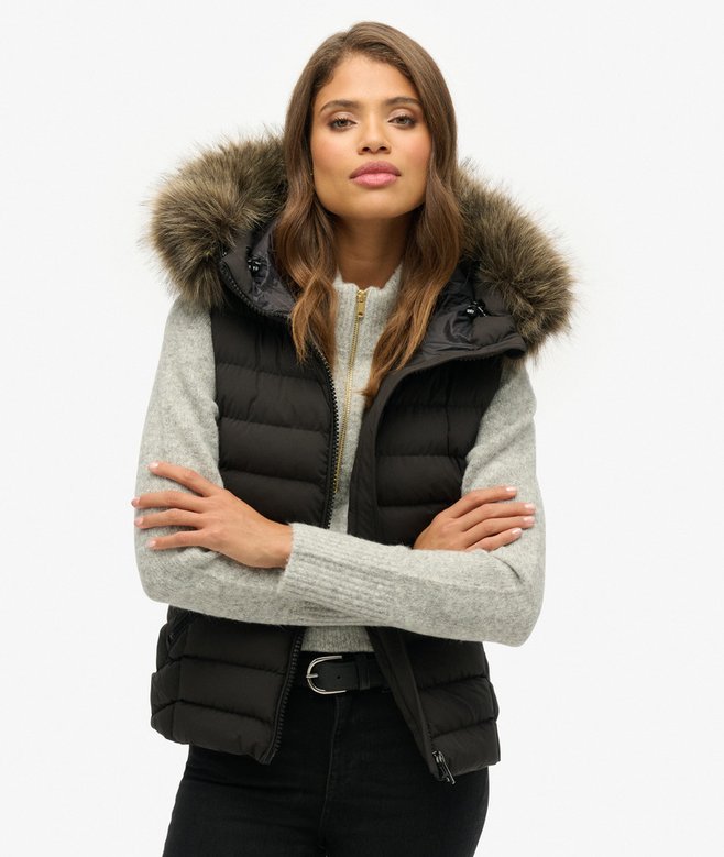 Fuji Faux Fur Hooded Gilet