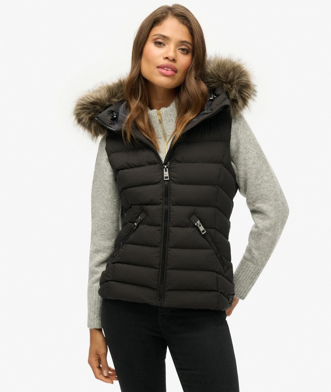 Fuji Faux Fur Hooded Gilet