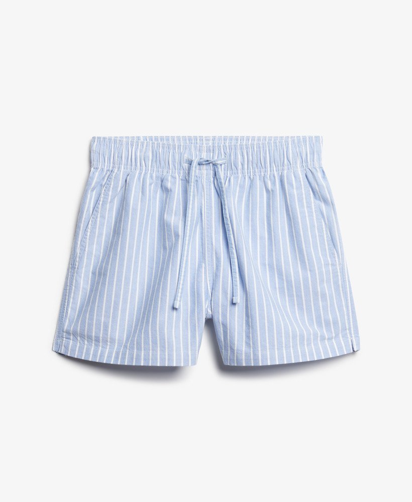 Superdry Stripe Elasticated Shorts, Light Blue