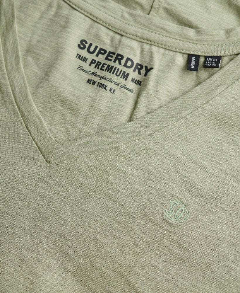 Slub V-Neck T-Shirt,  Dusty Sage