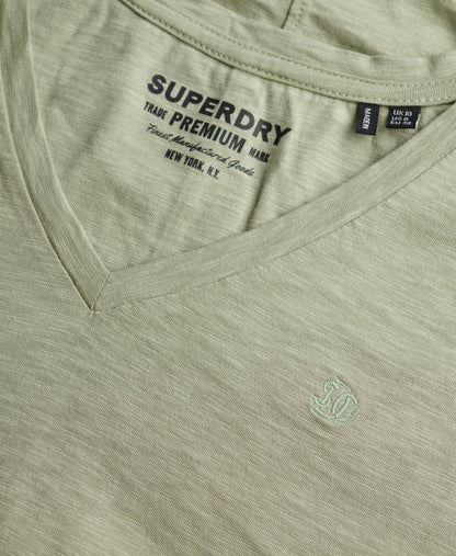 Slub V-Neck T-Shirt,  Dusty Sage