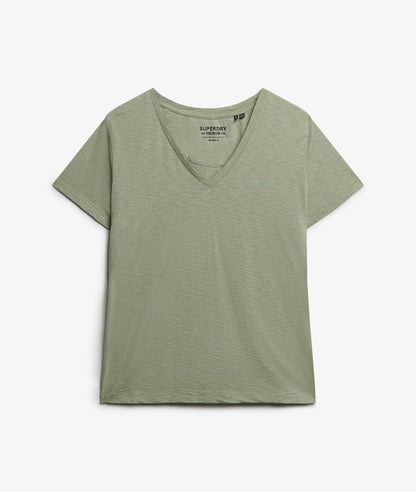 Slub V-Neck T-Shirt,  Dusty Sage