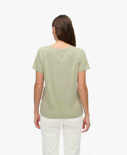 Slub V-Neck T-Shirt,  Dusty Sage