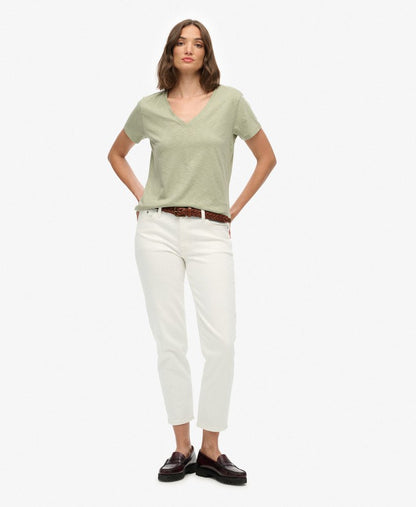 Slub V-Neck T-Shirt,  Dusty Sage