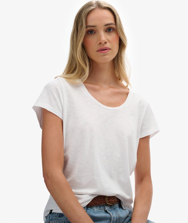 Studios Scoop Neck T-Shirt, Optic White