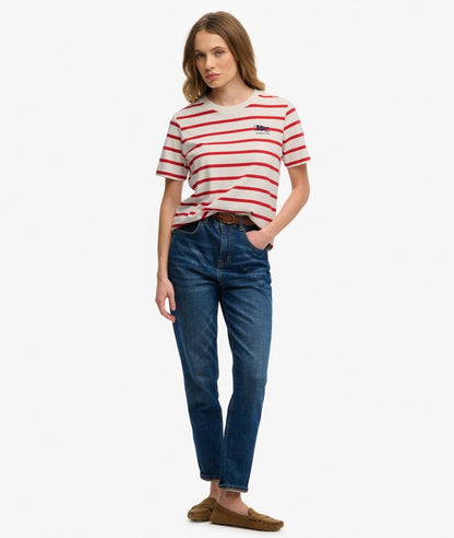 Superdry Heritage Hamptons Stripe T-Shirt, Red