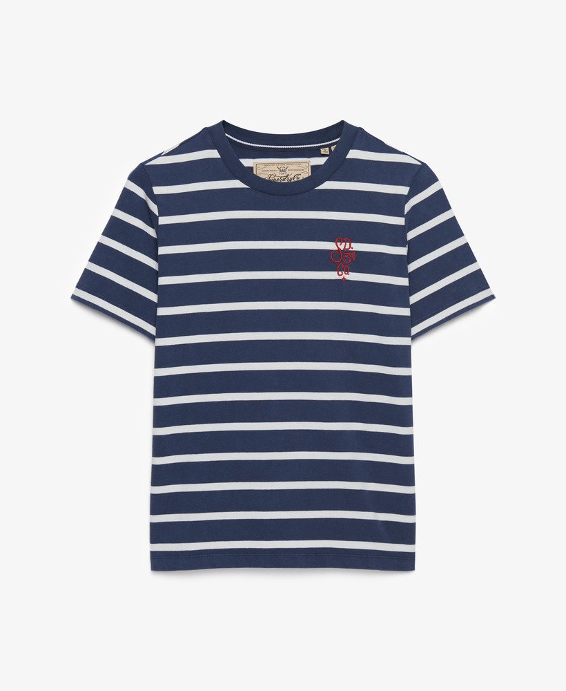 Superdry Heritage Hamptons Stripe T-Shirt, Navy
