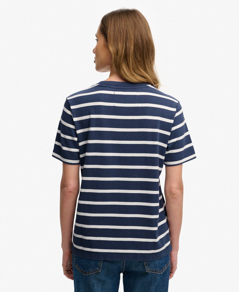 Superdry Heritage Hamptons Stripe T-Shirt, Navy