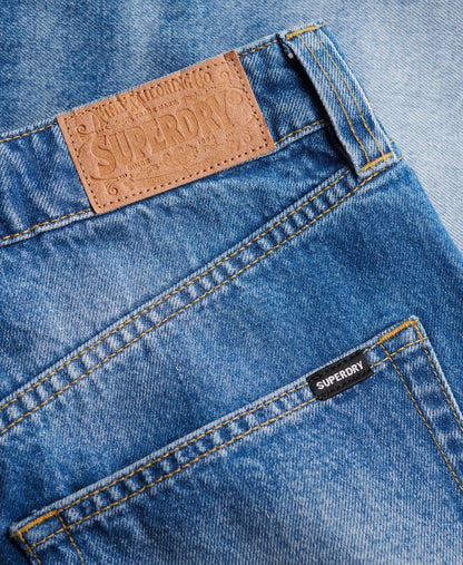 Mid Rise Denim Shorts