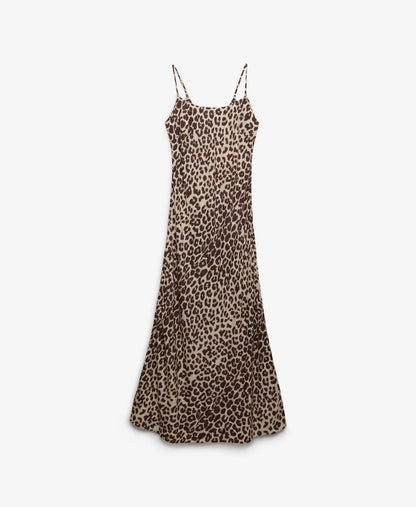 Leopard Print Maxi Slip Dress