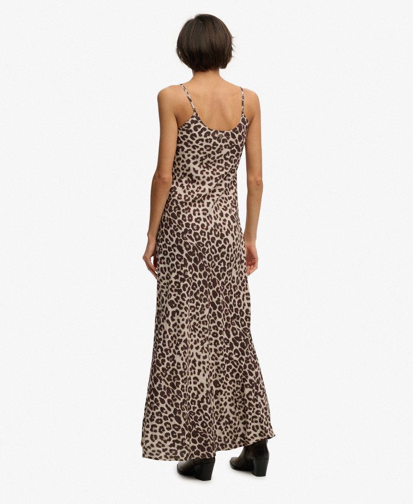 Leopard Print Maxi Slip Dress